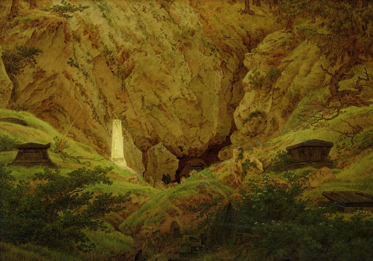 Groby starożytnych bohaterów, 1812 r autorstwa Caspar David Friedrich