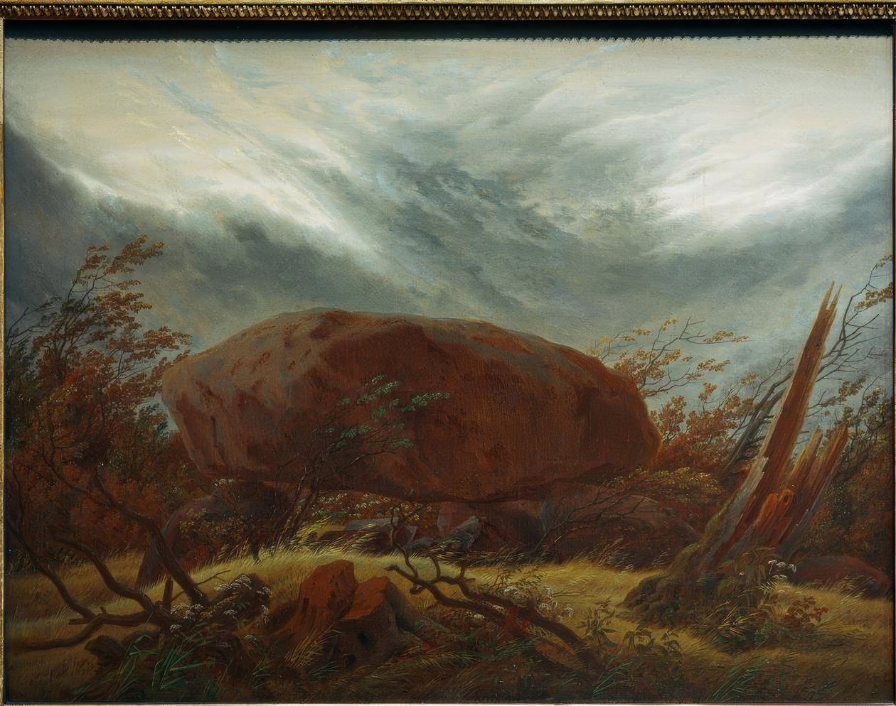 Megalityczny grób jesienią autorstwa Caspar David Friedrich