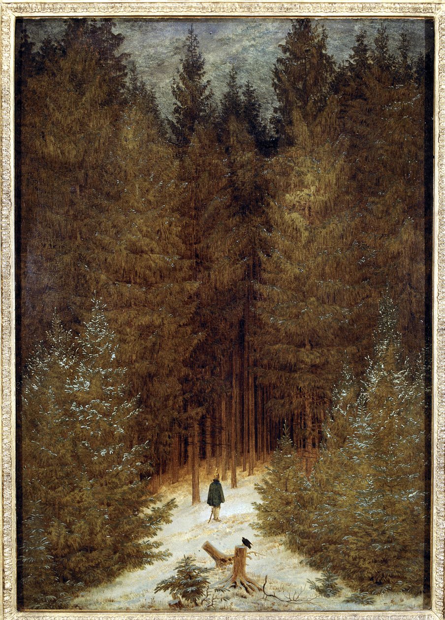 Myśliwy w lesie autorstwa Caspar David Friedrich