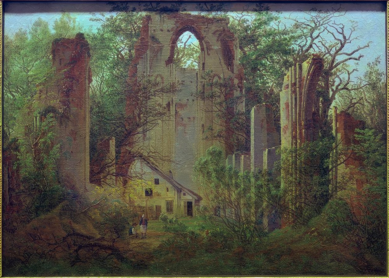 Ruiny klasztoru Eldena w pobliżu Greifswaldu autorstwa Caspar David Friedrich