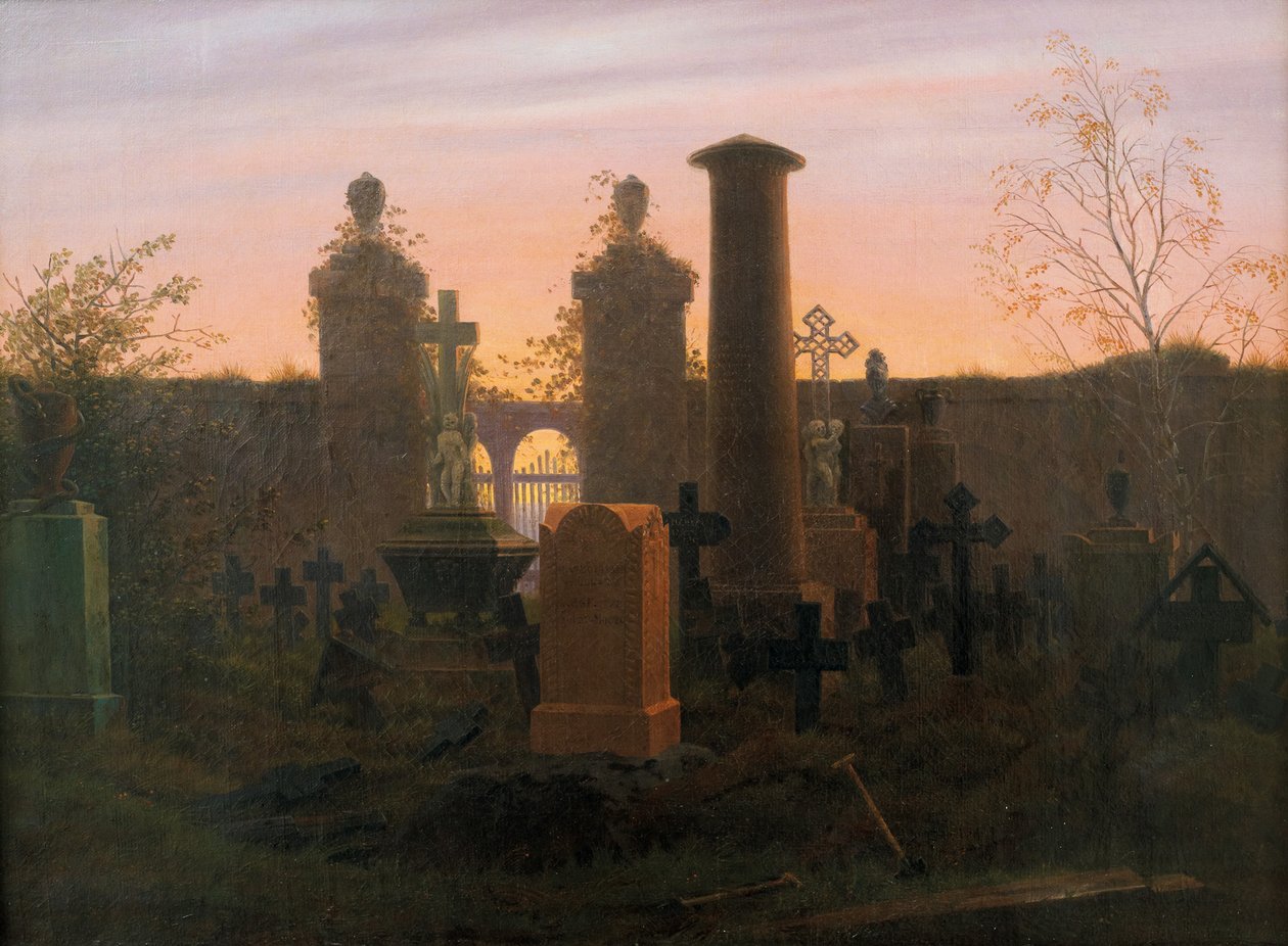 Grób Kügelgens, 1821-1822 autorstwa Caspar David Friedrich