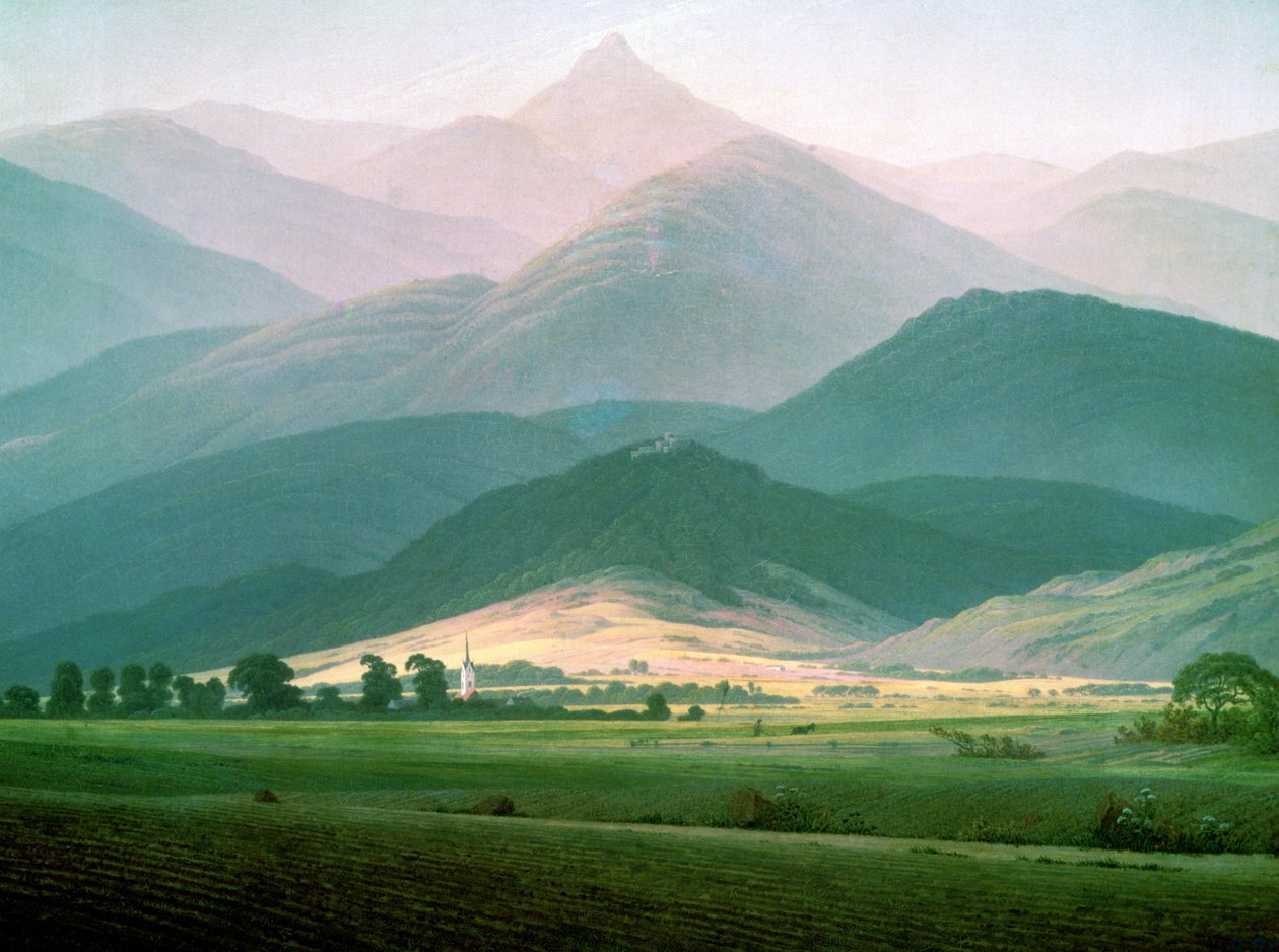 Krajobraz w Riesengebirge autorstwa Caspar David Friedrich