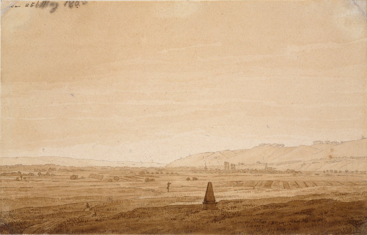 Pejzaż z obeliskiem, 1803 autorstwa Caspar David Friedrich