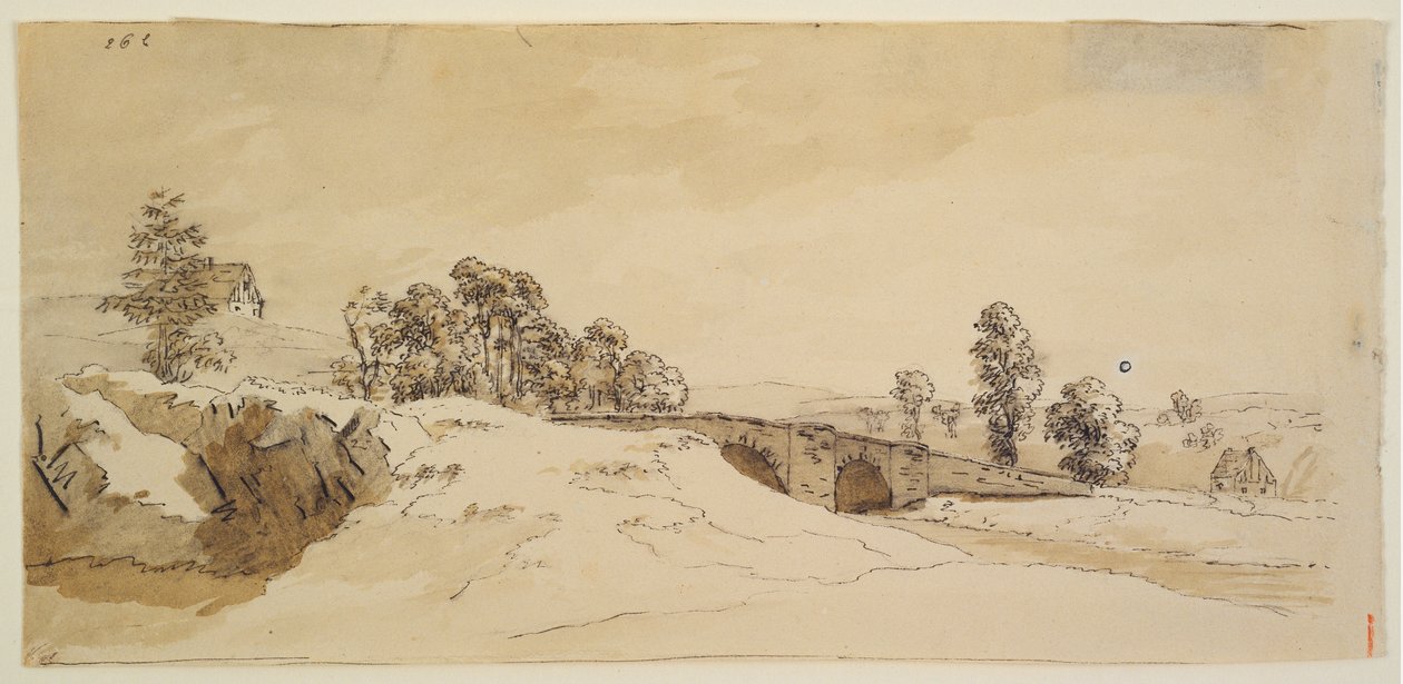 Krajobraz z mostem autorstwa Caspar David Friedrich