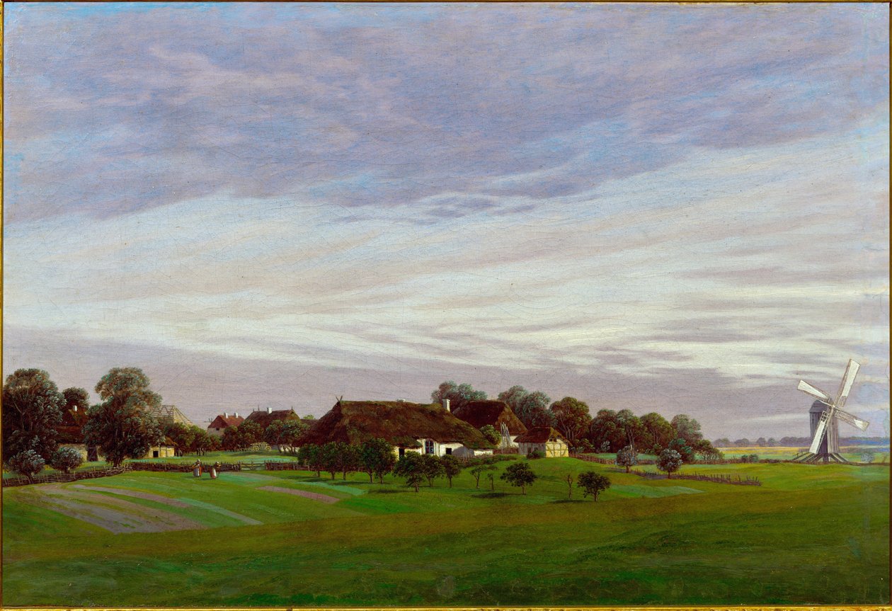 „Płaski kraj” Okolice Greifswaldu, Niemcy autorstwa Caspar David Friedrich