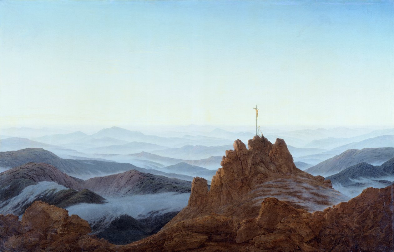 Poranek w Riesengebirge – Caspar David Friedrich autorstwa Caspar David Friedrich