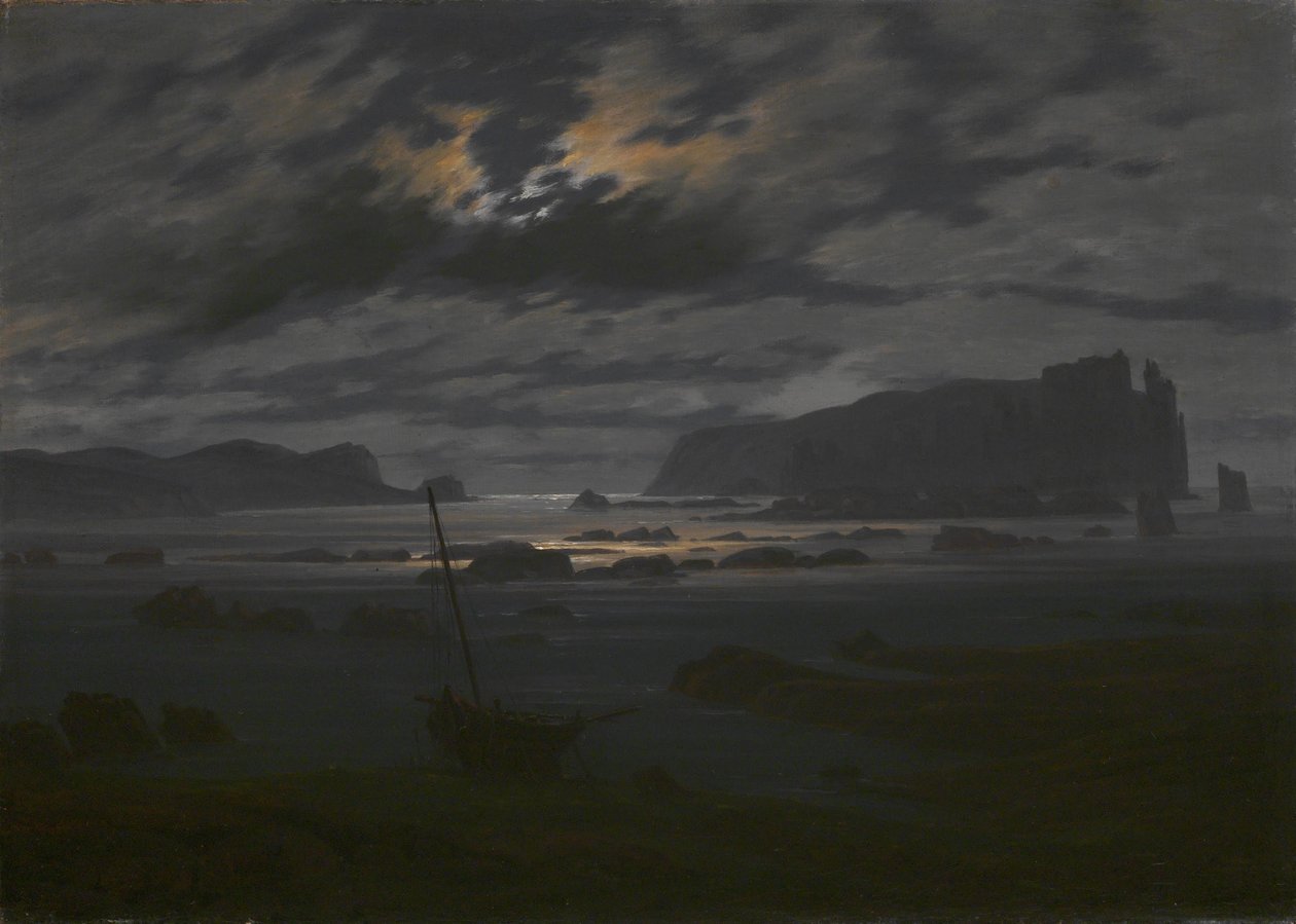Morze Północne w świetle księżyca, c. 1823 autorstwa Caspar David Friedrich
