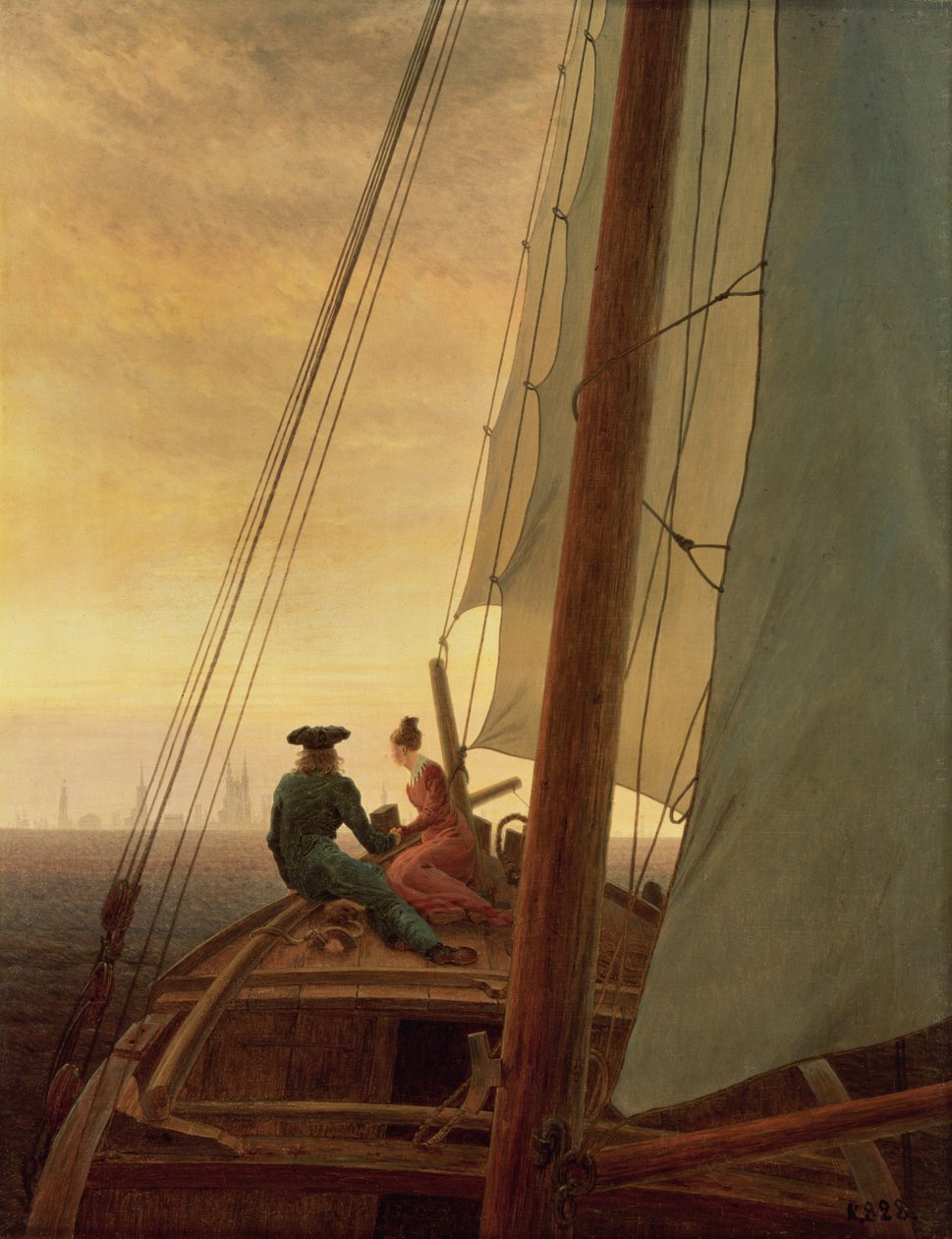 Na pokładzie żaglowca autorstwa Caspar David Friedrich