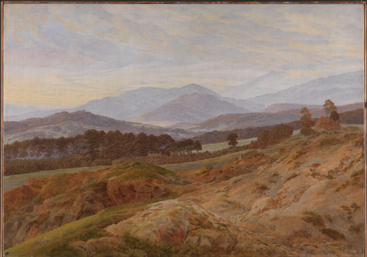 Krajobraz Karkonoszy autorstwa Caspar David Friedrich