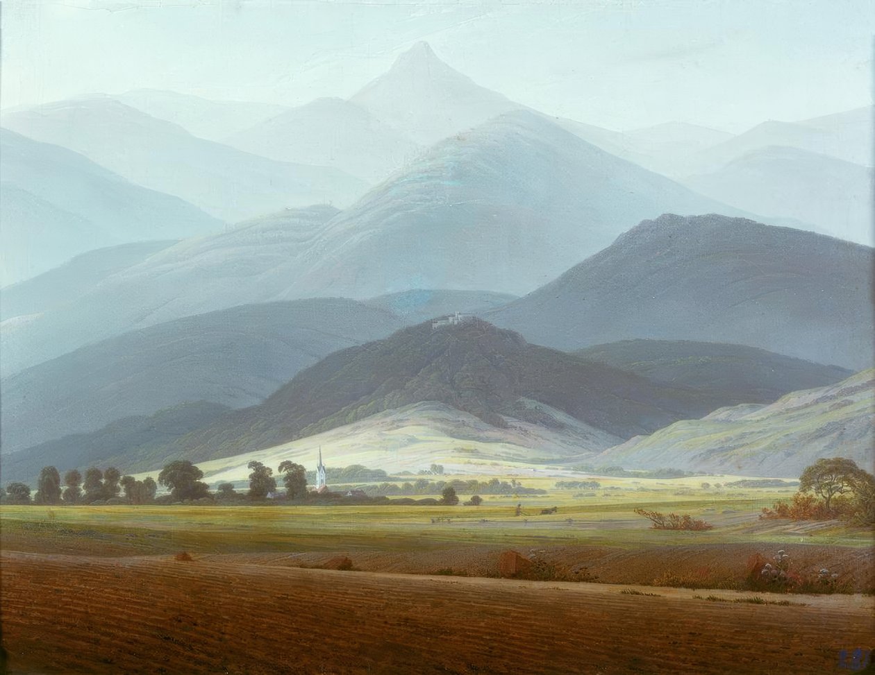 Krajobraz Karkonoszy autorstwa Caspar David Friedrich