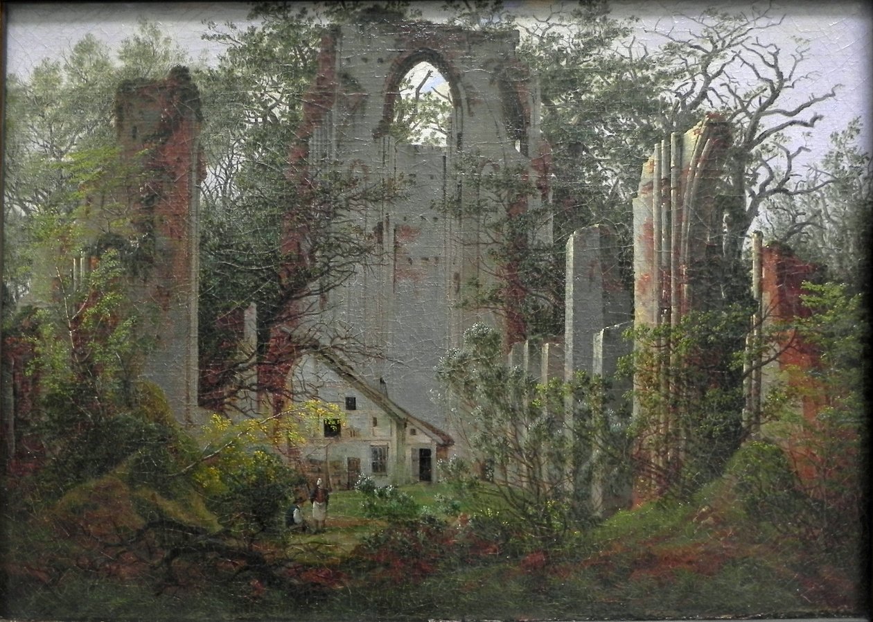 Ruiny klasztoru Eldena w pobliżu Greifswaldu autorstwa Caspar David Friedrich