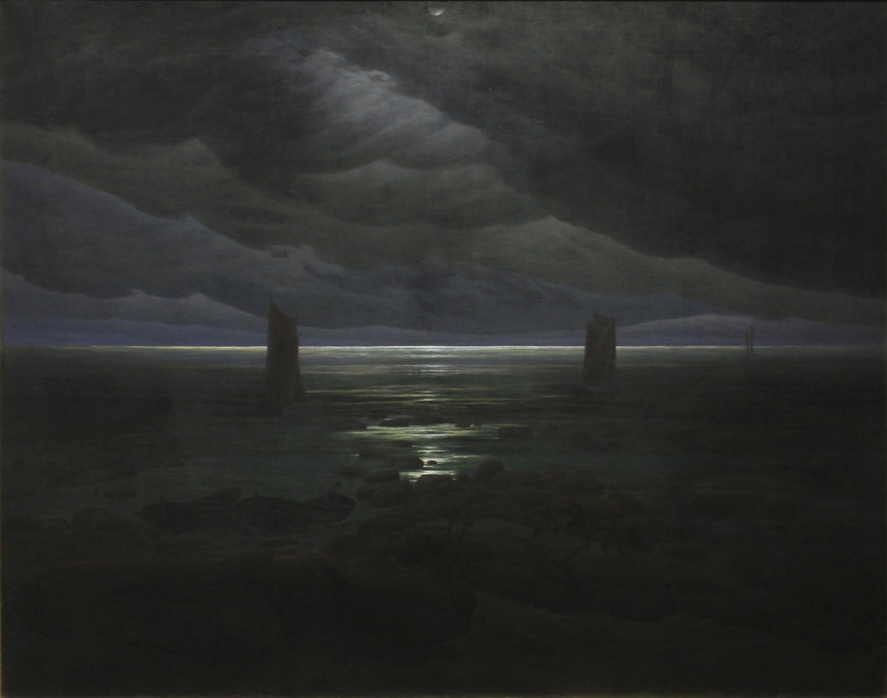 Brzeg morski w świetle księżyca autorstwa Caspar David Friedrich