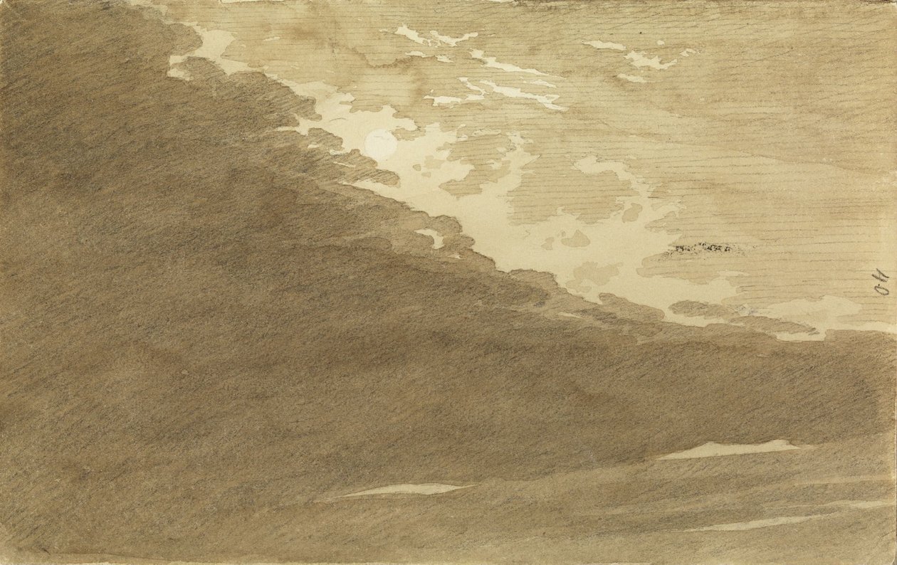 Studium chmur w świetle księżyca autorstwa Caspar David Friedrich