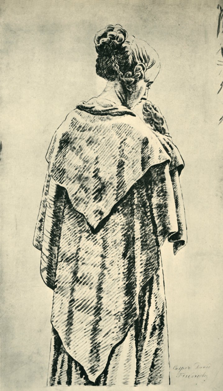 Studium kobiety od tyłu autorstwa Caspar David Friedrich