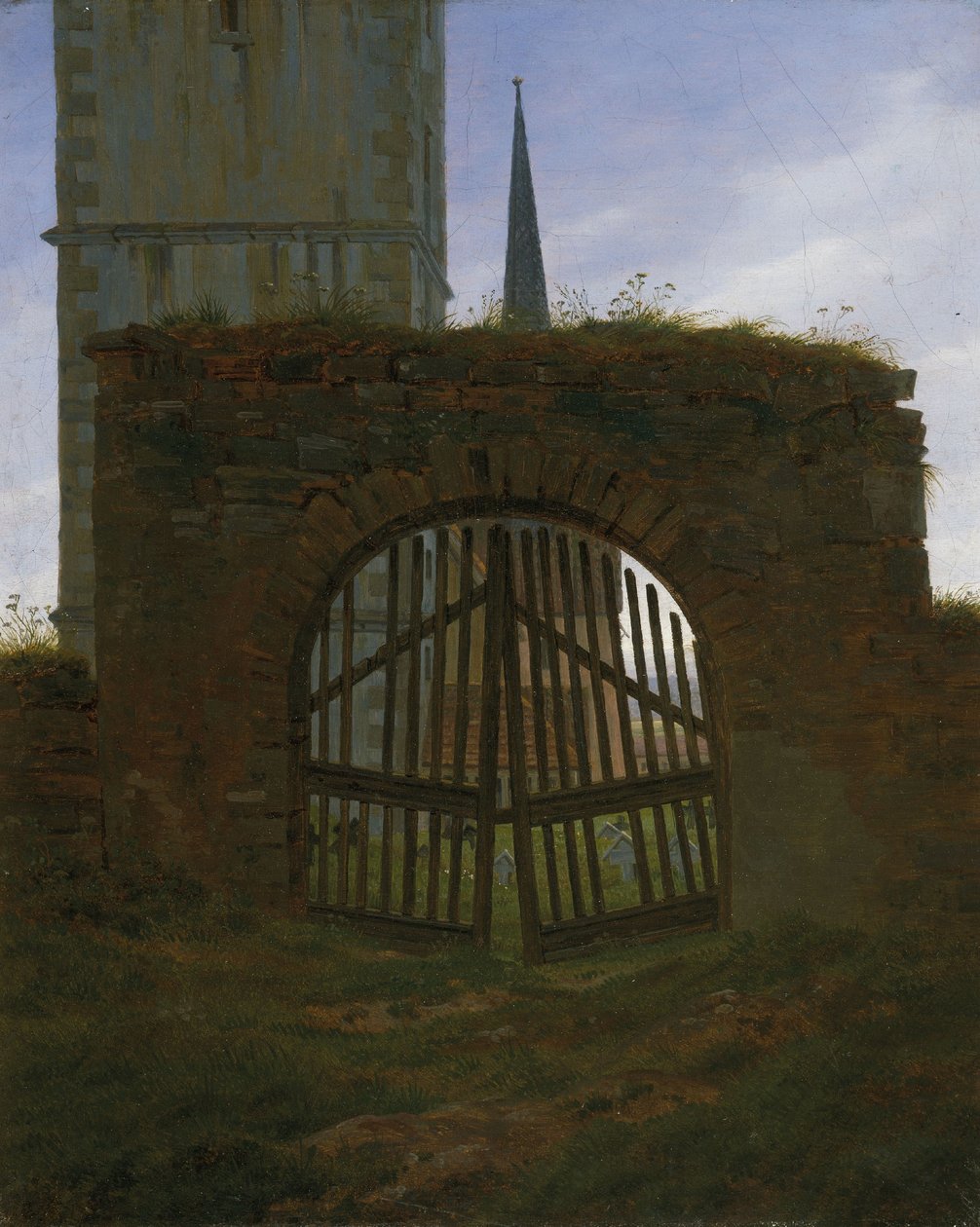 Brama cmentarna, ok. 1825-30 (olej na płótnie) autorstwa Caspar David Friedrich