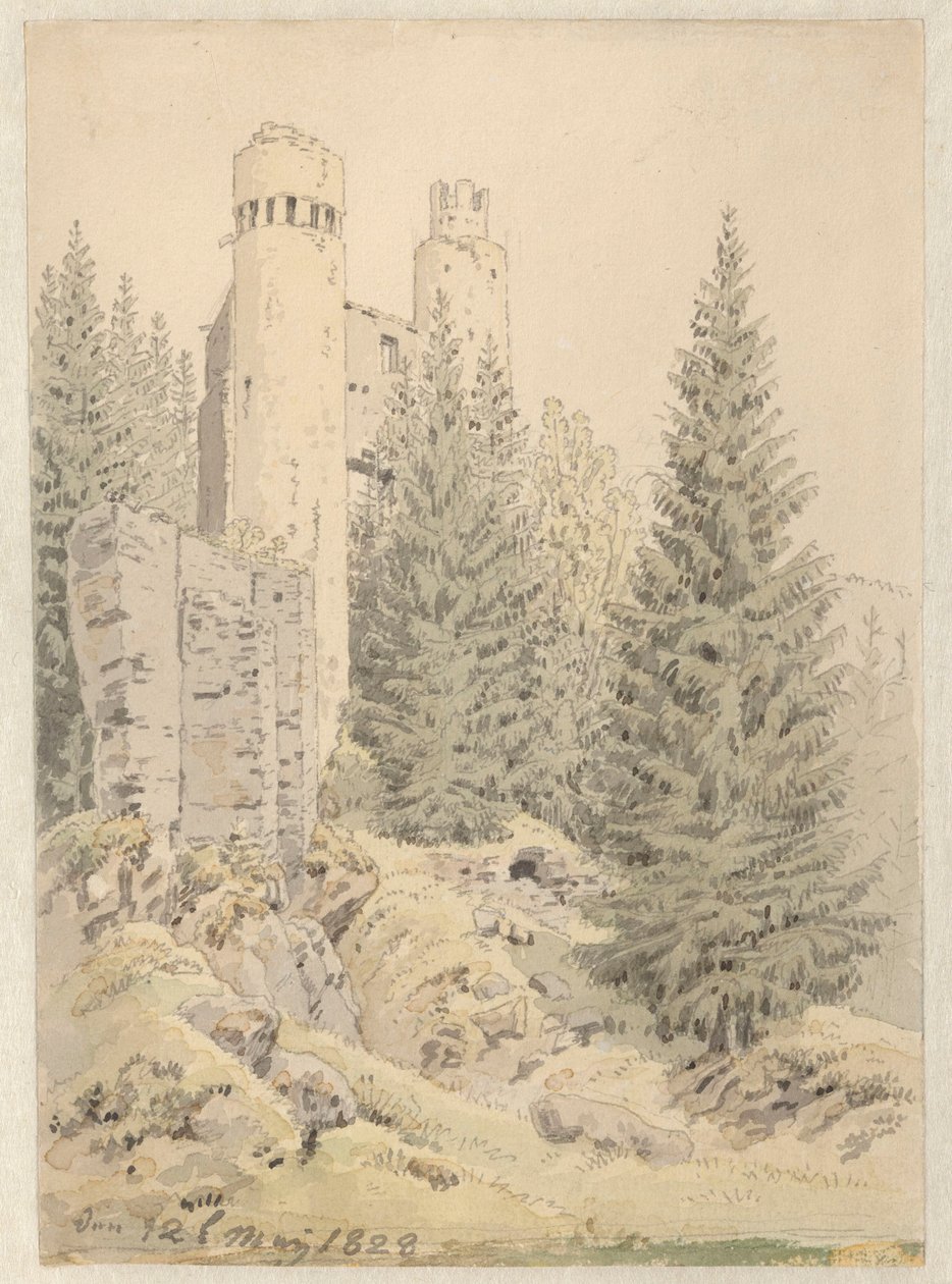 Arkusz kosztów „The Ruin” w Bilinie autorstwa Caspar David Friedrich