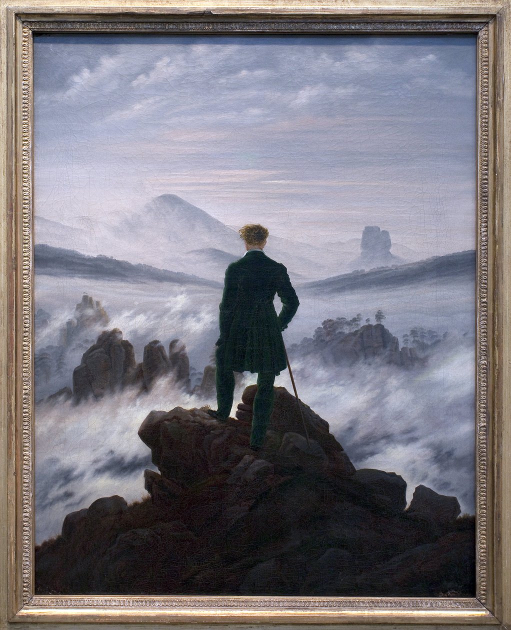 Wędrowiec nad Morzem Mgły, ok. 1817 autorstwa Caspar David Friedrich