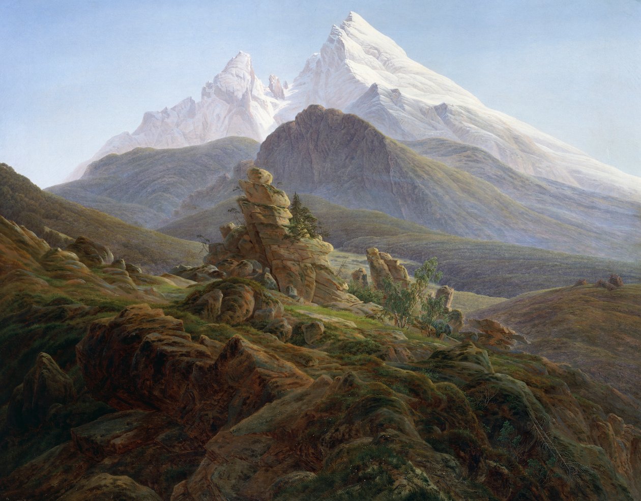 Watzmann (olej na płótnie) autorstwa Caspar David Friedrich