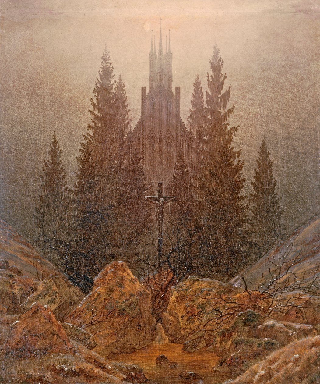 Krzyż w górach autorstwa Caspar David Friedrich