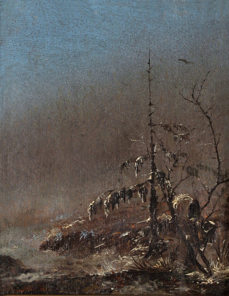 Zasypane śniegiem drzewko autorstwa Caspar David Friedrich