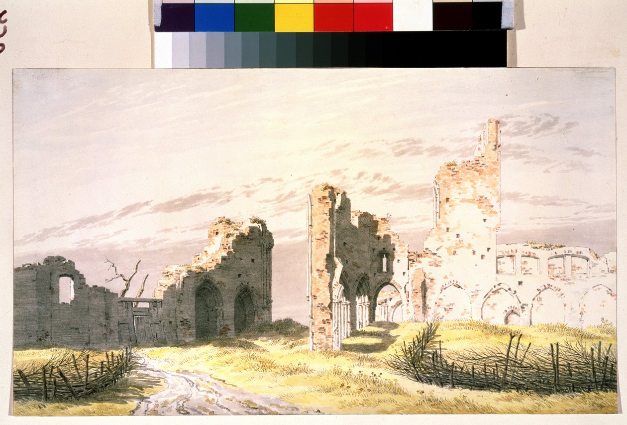 „Widok na ruiny klasztoru w Elden” (klasztor w Elden) Akwarela autorstwa Caspara Davida Friedricha (1774-1840) XIX-wieczne Muzeum Puszkina Moskwa autorstwa Caspar David Friedrich