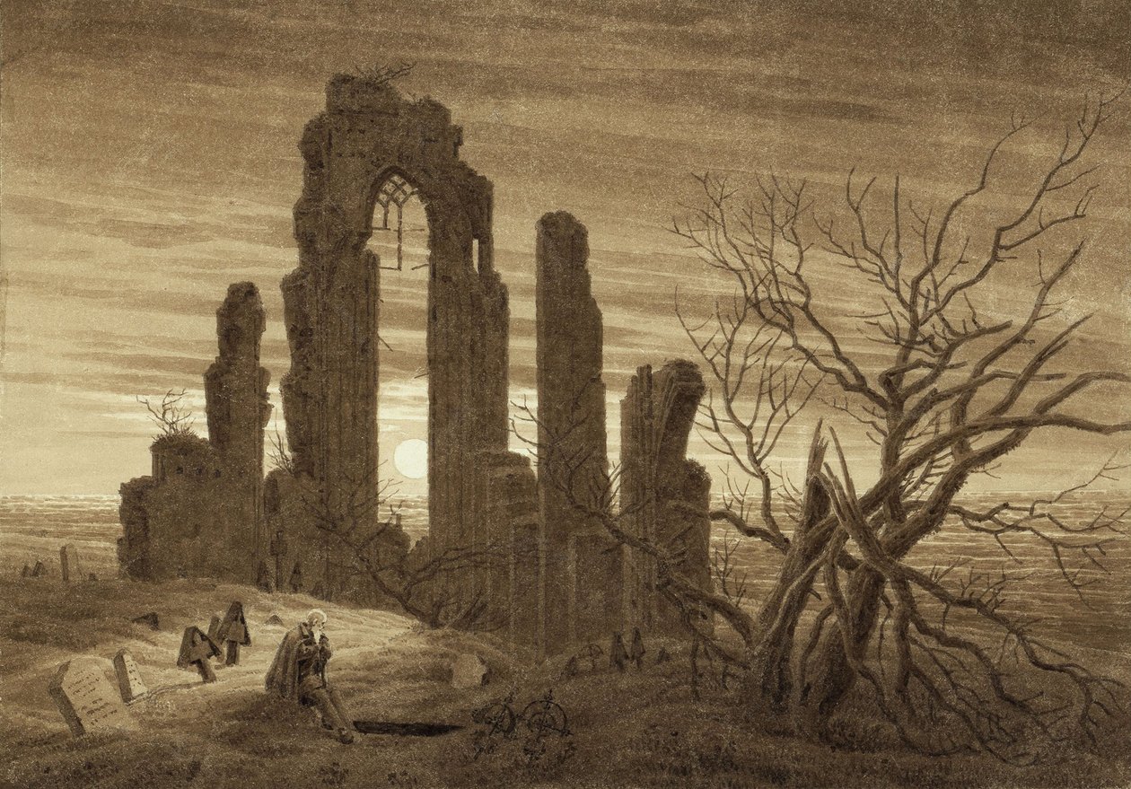 Zima - Noc - Starość i Śmierć z czasów i epok cyklu człowieka, 1803 autorstwa Caspar David Friedrich