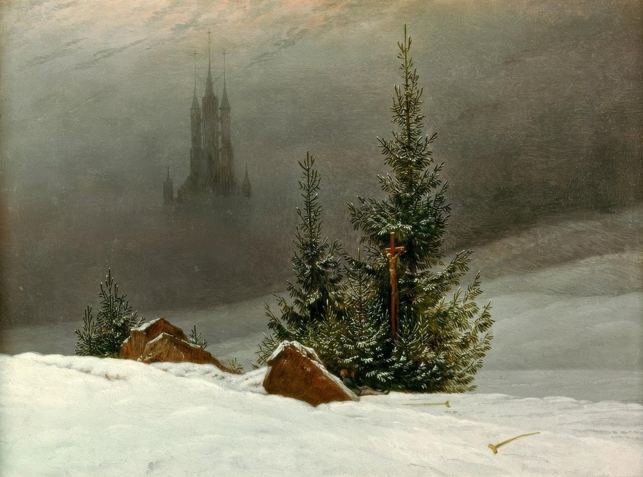 Zimowy krajobraz z kościołem autorstwa Caspar David Friedrich