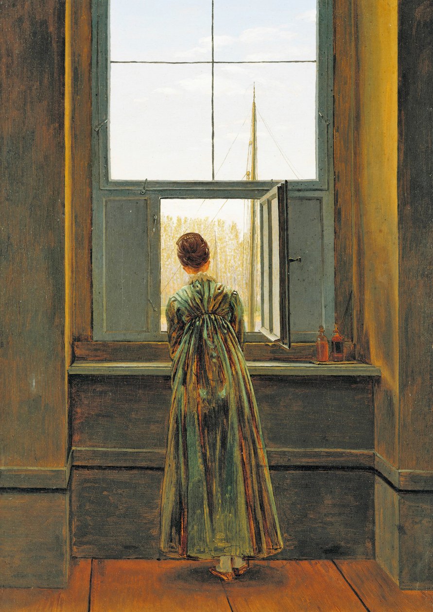 Kobieta przy oknie autorstwa Caspar David Friedrich