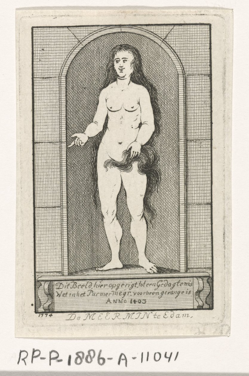 Nisza z posągiem syreny autorstwa Caspar Jacobsz. Philips