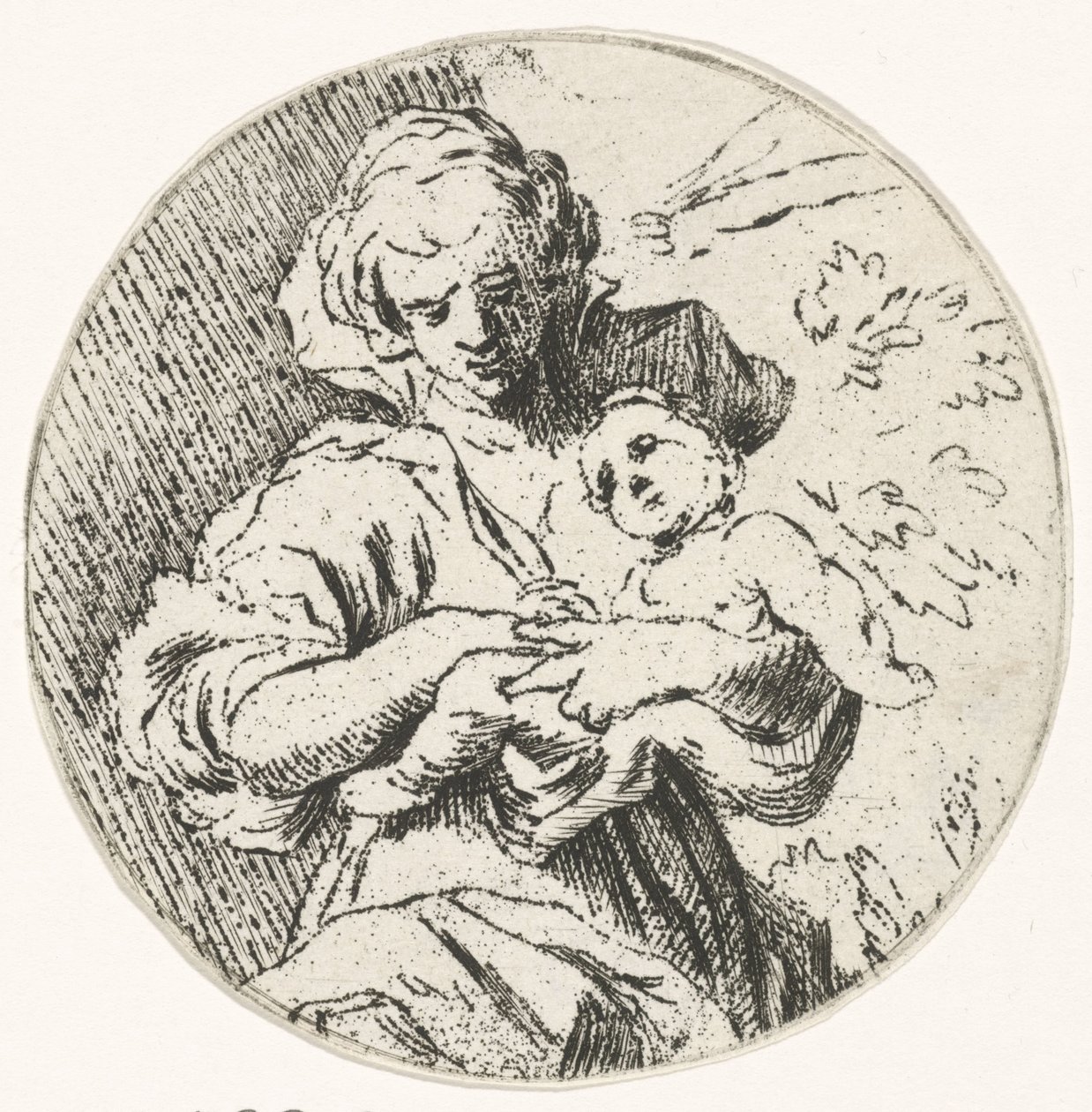 Kobieta z dzieckiem w ramionach autorstwa Caspar Jacobsz. Philips