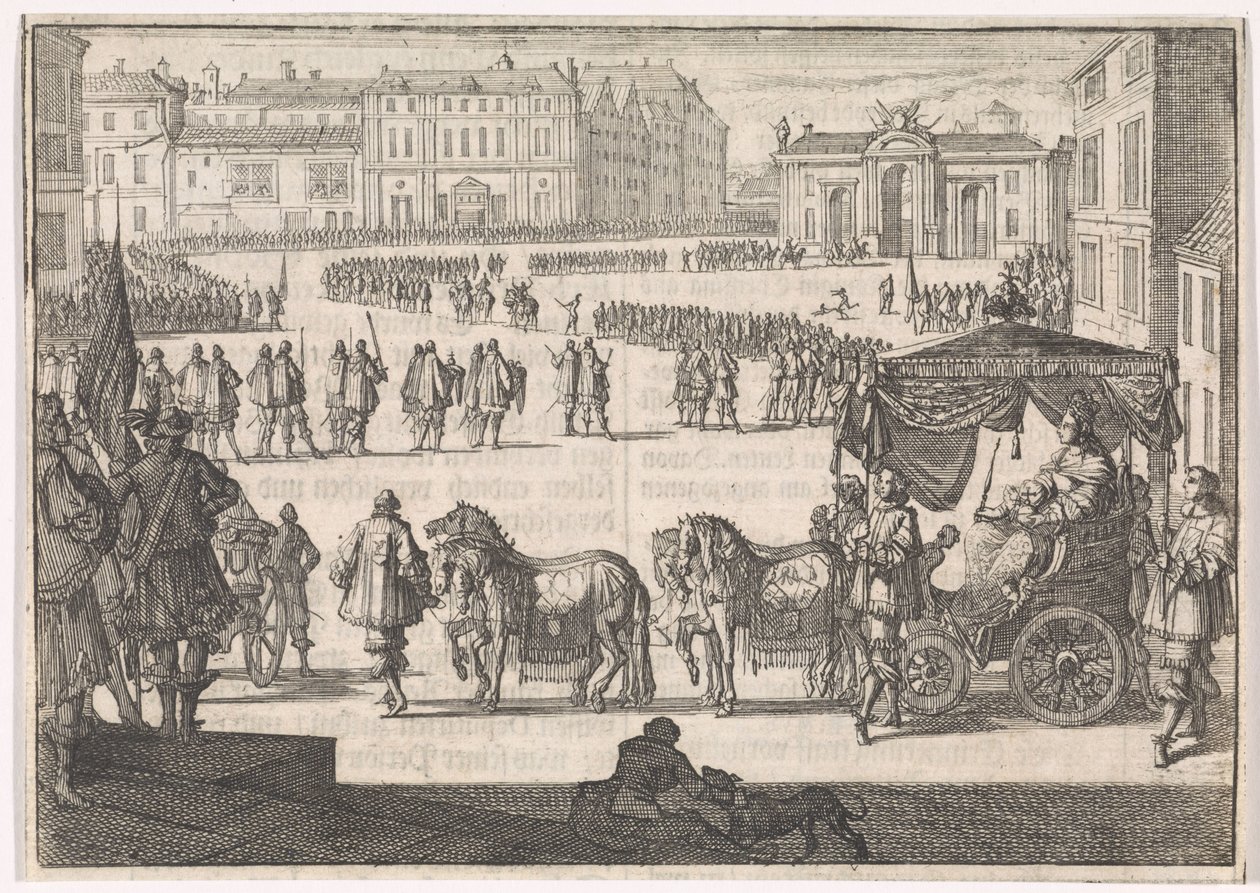 Inauguracja Christiny, królowej Szwecji w Sztokholmie, 1650 autorstwa Caspar Luyken (attributed to)