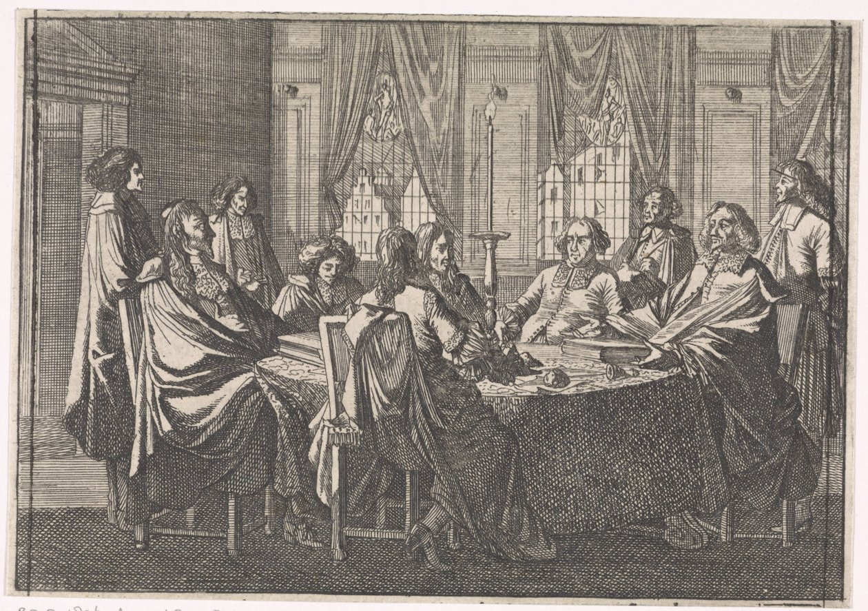 Negocjacje podczas pokoju w Münster, 1648 autorstwa Caspar Luyken (attributed to)