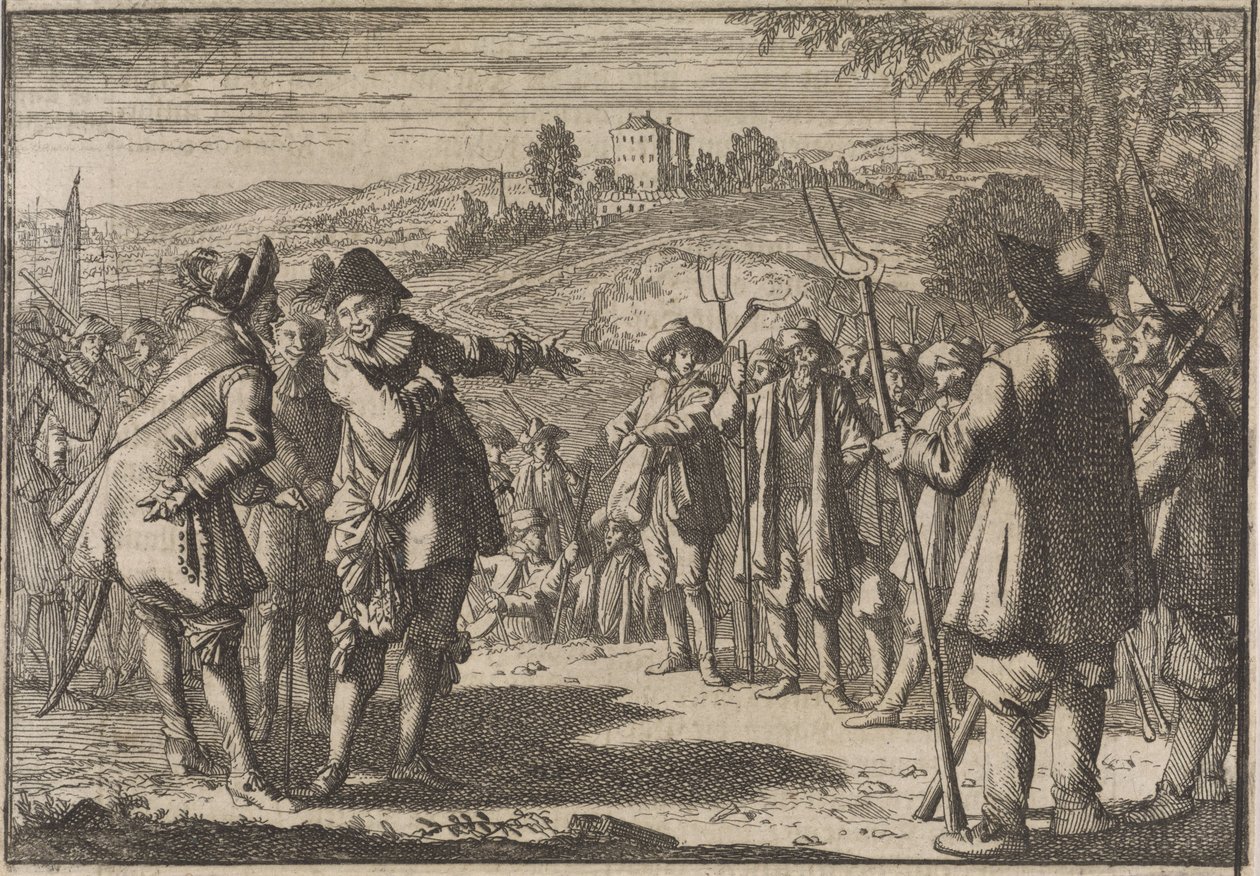 Bunt chłopów angielskich, 1645 autorstwa Caspar Luyken (attributed to)