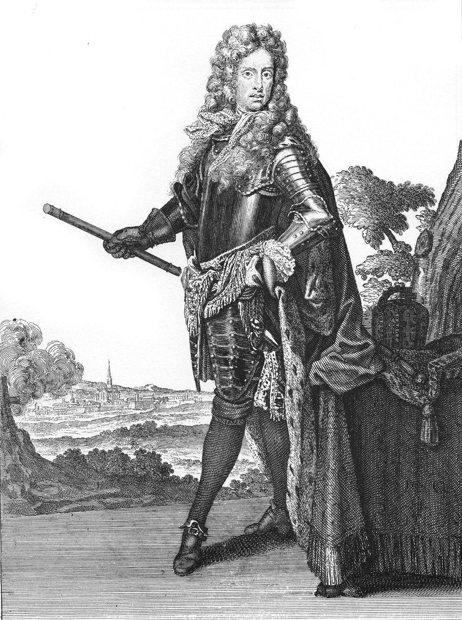 Józef I, cesarz rzymski 1678-1711 - Portret cesarza Józefa I Świętego Cesarstwa (1678-1711), cesarza niemieckiego Rzymu” I - rysunki Caspara Luykena - Grawerowane i wydane przez Christopha Weigela (Norymberga 1703). autorstwa Caspar Luyken
