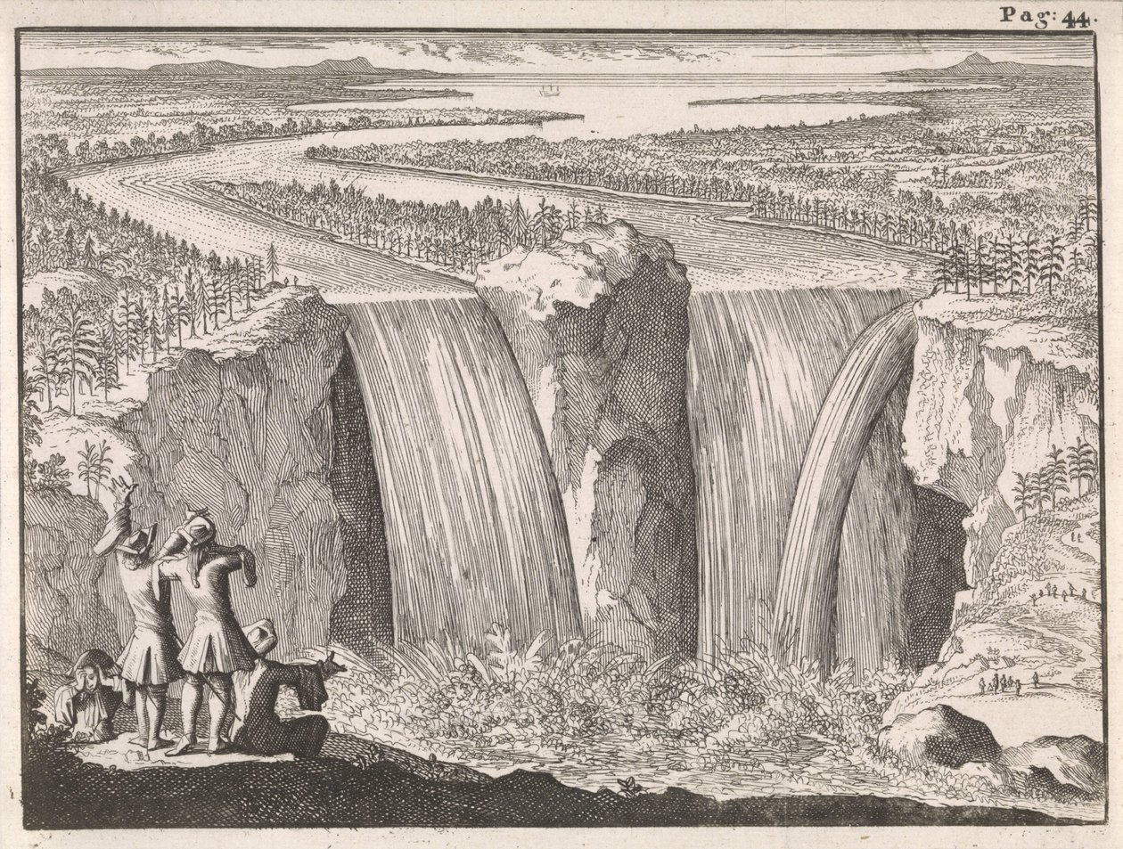 Wodospady Niagara autorstwa Caspar Luyken
