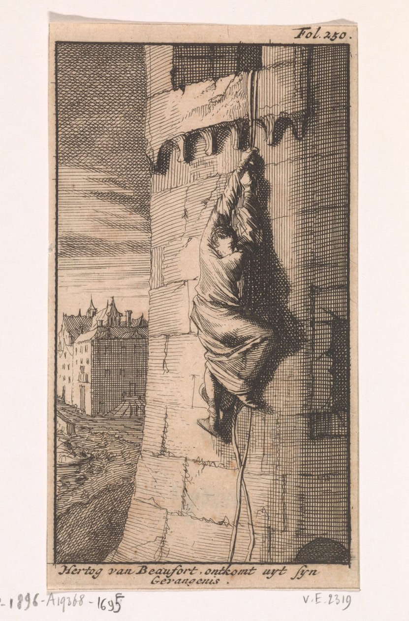 Ucieczka księcia Beaufort, 1648 autorstwa Caspar Luyken