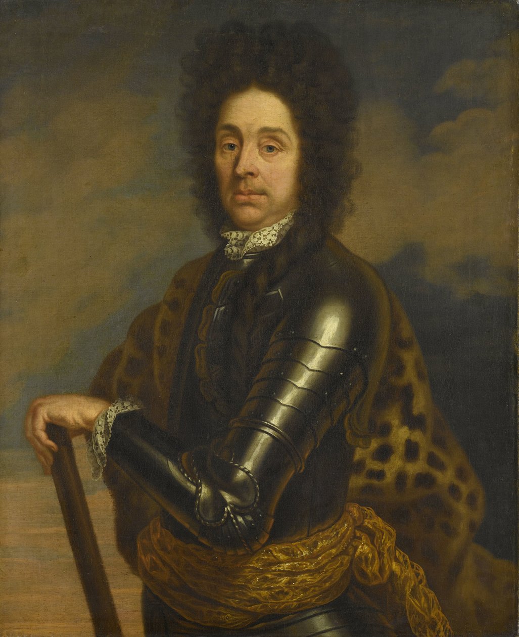 Portret Menno Barona van Coehoorna (1641-1704). Generał Inżyniera Artylerii i Fortyfikacji autorstwa Caspar Netscher (copy after)