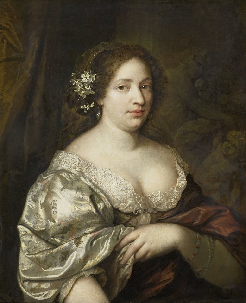 Portret Margarethy Godin (zm. 1694), żony artysty autorstwa Caspar Netscher
