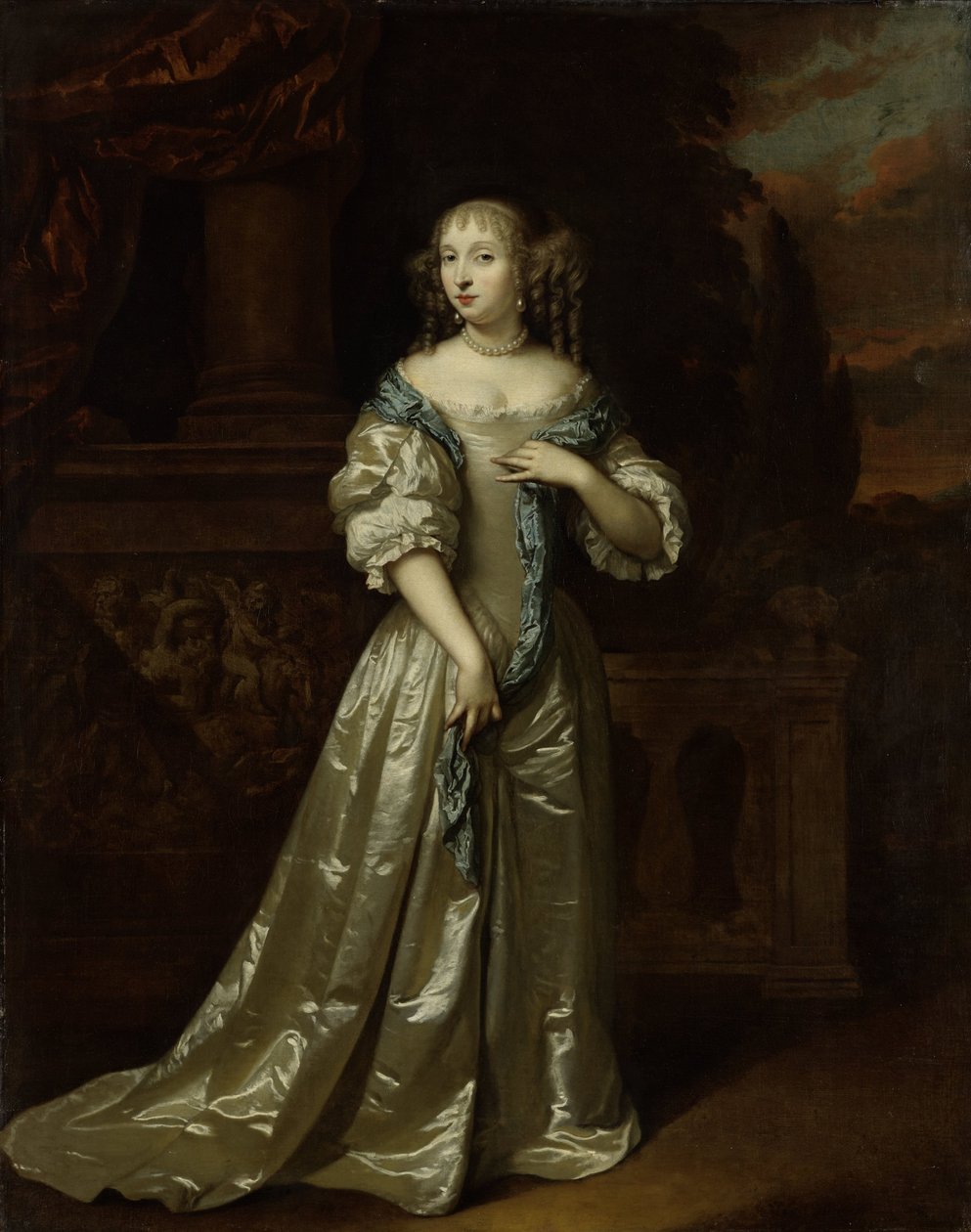 Portret Filipiny Staunton, żony Roelofa van Arkela (1632-1709), władcy Broeckhuijsen autorstwa Caspar Netscher