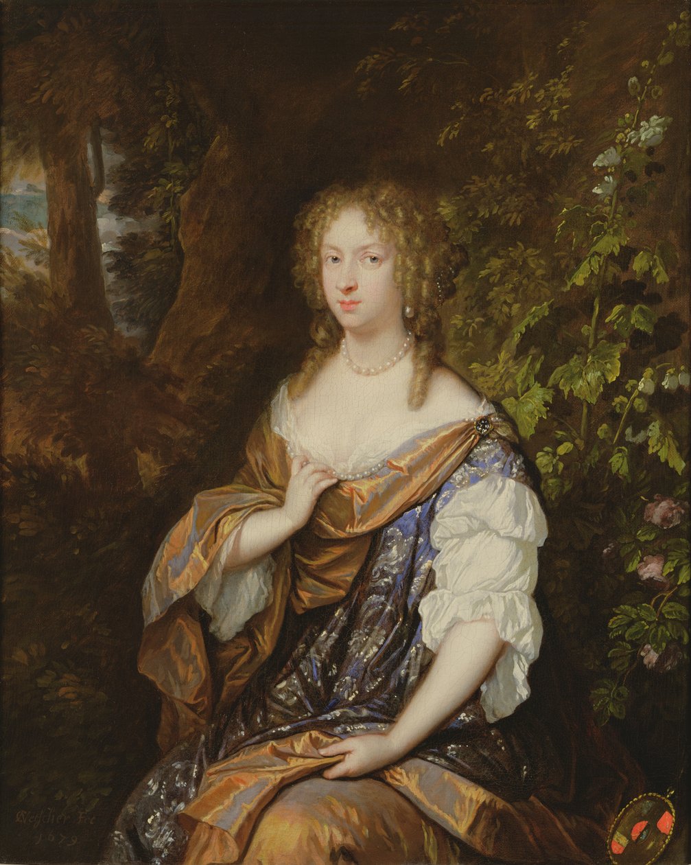 Portret Sary Nuyts, żony Lamberta Witsena autorstwa Caspar Netscher
