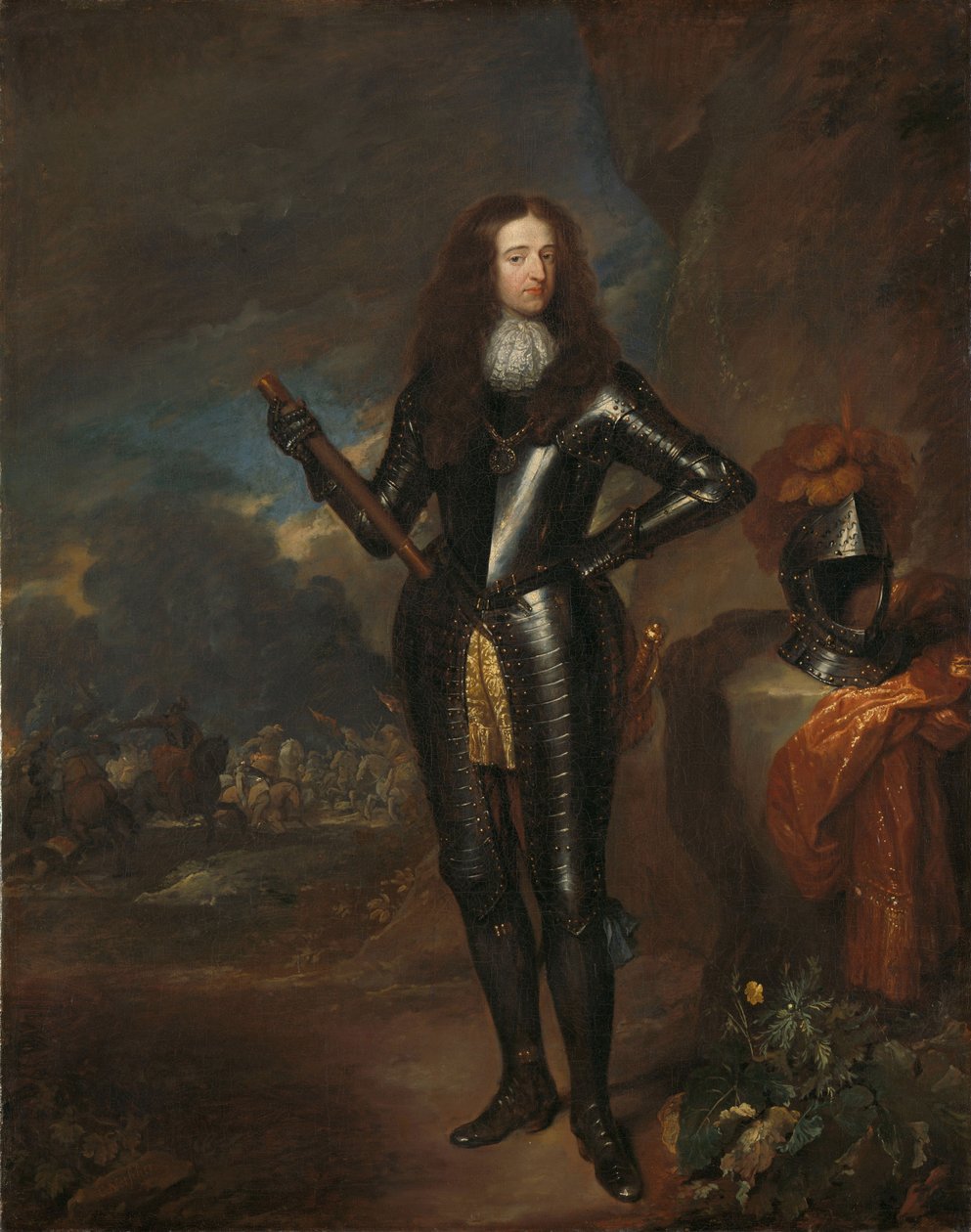 Portret Wilhelma III, księcia Orange i Stadtholder, ok. 1680-84 autorstwa Caspar Netscher