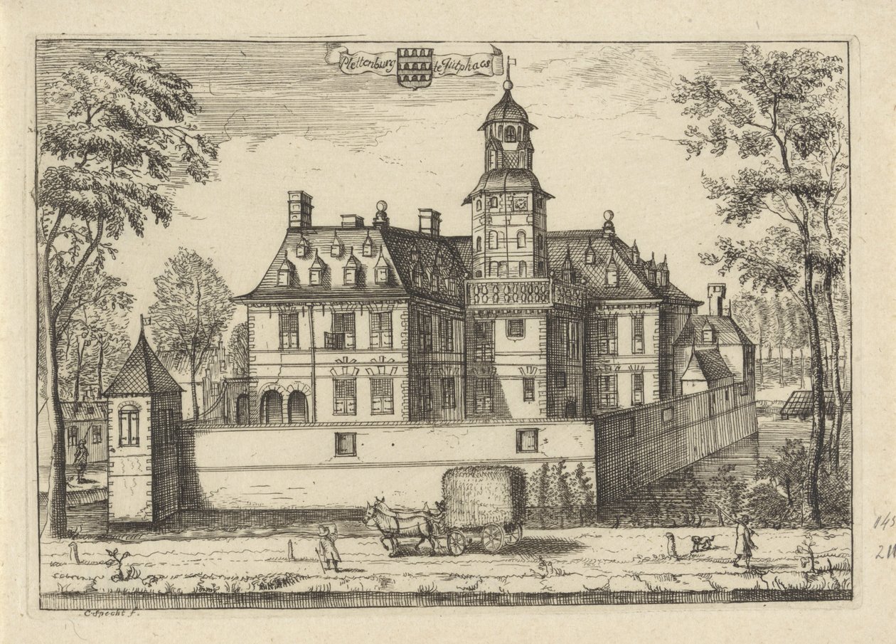 Dom Plettenburg w Jutphaas Plettenburg in Jutphaes (tytuł na obiekcie) autorstwa Caspar Specht