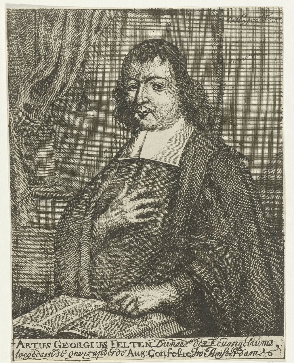 Portret Artusa Georga Velten autorstwa Caspar van Huysum