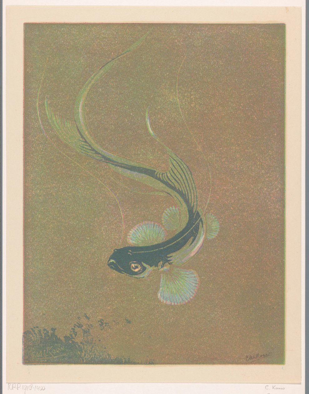 Pływające ryby Ryba pływająca (tytuł oryginalny) autorstwa Casper M.L. Kouw (signed by artist)