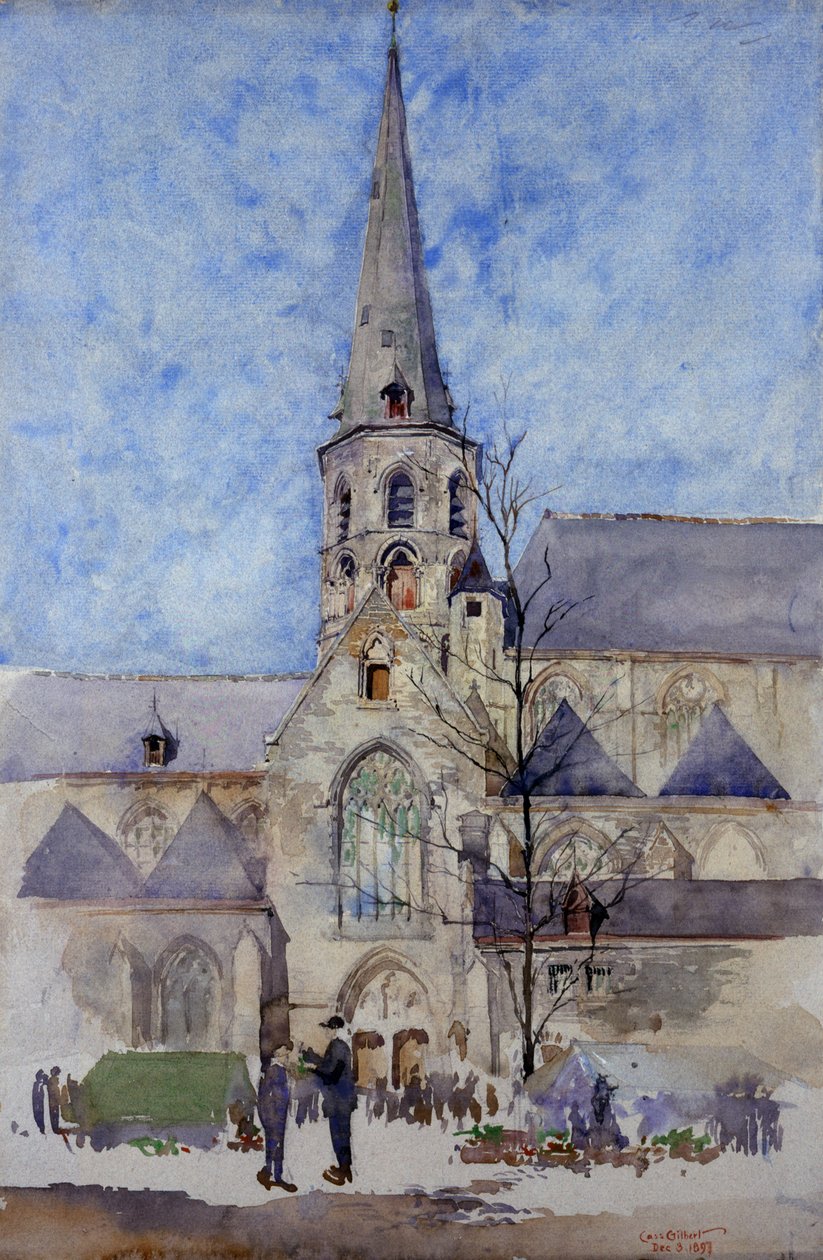 Kościół Dnia Targowego św. Jacquesa, Gandawa, Belgia, 1897. autorstwa Cass Gilbert