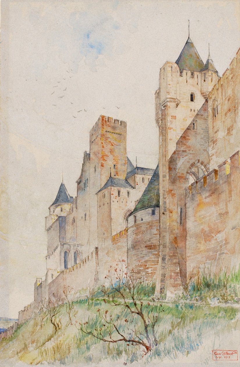 Blanki Carcassonne, Francja, 1913. autorstwa Cass Gilbert