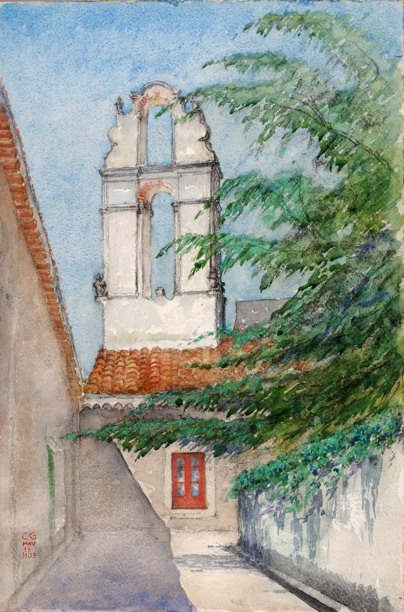 Dzwonnica, Hotel San Dominico Stary Klasztor, Taormina, Sycylia, 1933. autorstwa Cass Gilbert