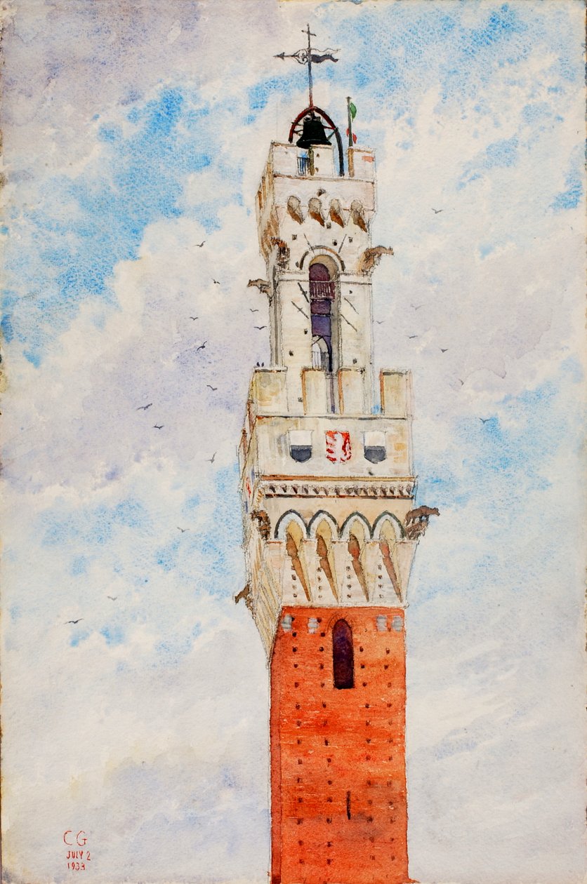 Dzwonnica, Włochy, 1933. autorstwa Cass Gilbert