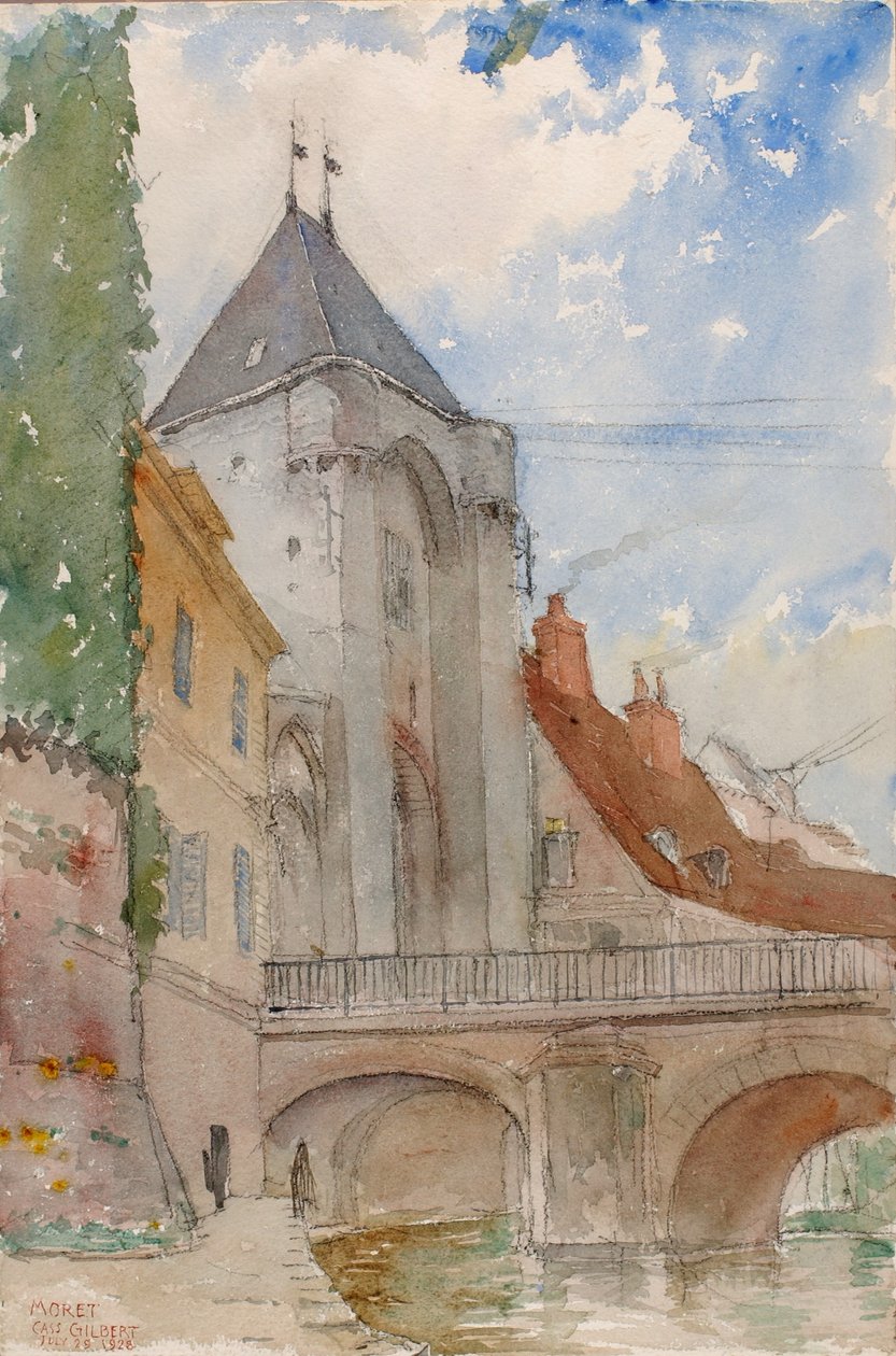 Most w Moret, Francja autorstwa Cass Gilbert