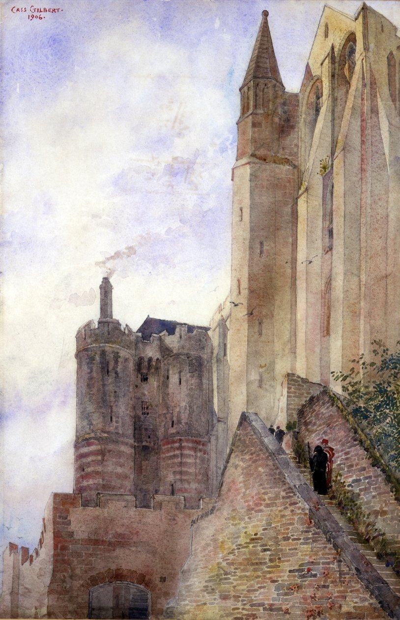Mont Saint Michel, Francja autorstwa Cass Gilbert